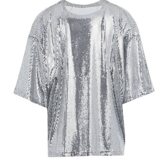 Valentino V - logo print sequin t- shirt - Picture 2 of 11